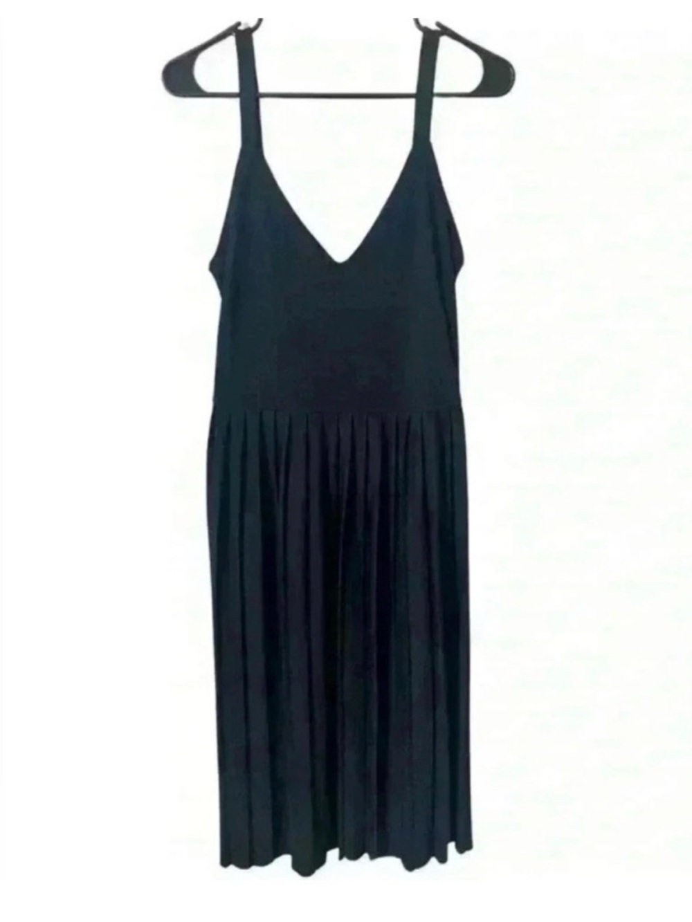 Zara Spaghetti Strap Pleated Fit and Flare
Dress Black